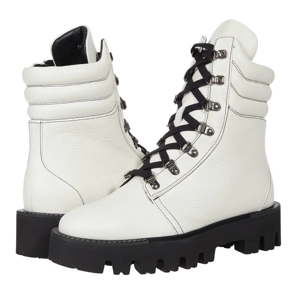 Aquatalia White Combat Boots Size 9M